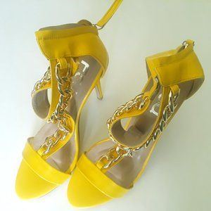 Yellow Women's Sandal Pumps
